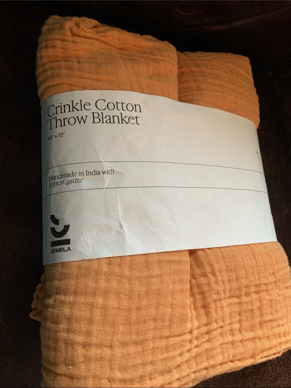 Crinkle Cotton Throw Blanket